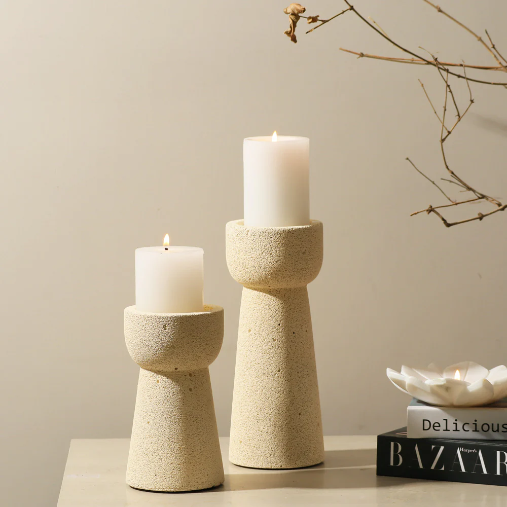 Terra Aerocrete Candlestand Large - Beige - Image 3