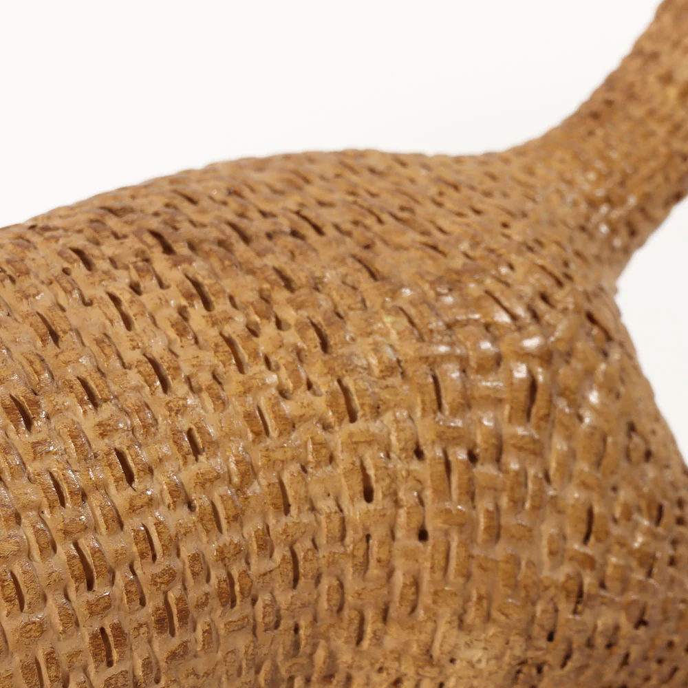 Textured Dachshund Sculpture - Pale Gold - Image 5
