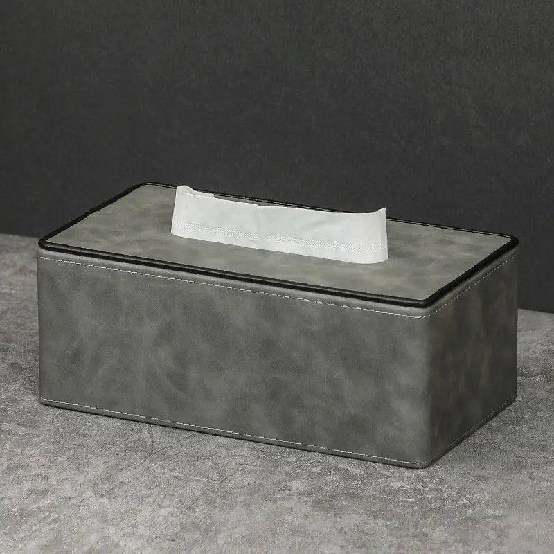 Textured Tissue Box Holder - Grey - Image 8