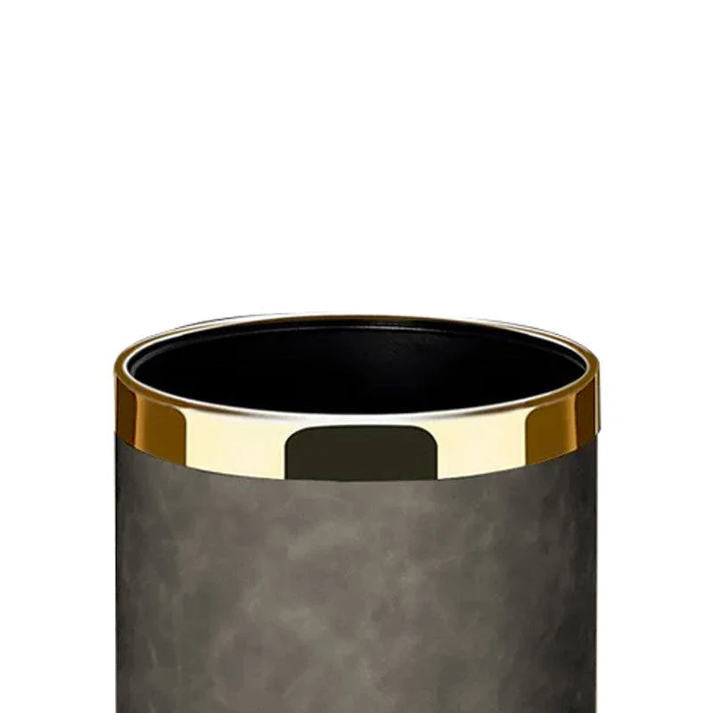 Textured Waste Bin 10L - Grey & Gold - Image 5