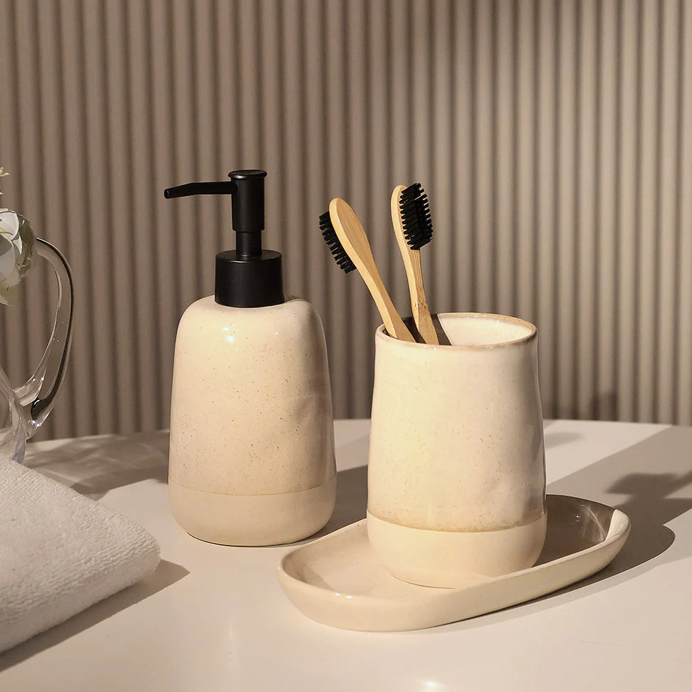Theo 3-piece Bathroom Set - Sandy Beige - Image 3