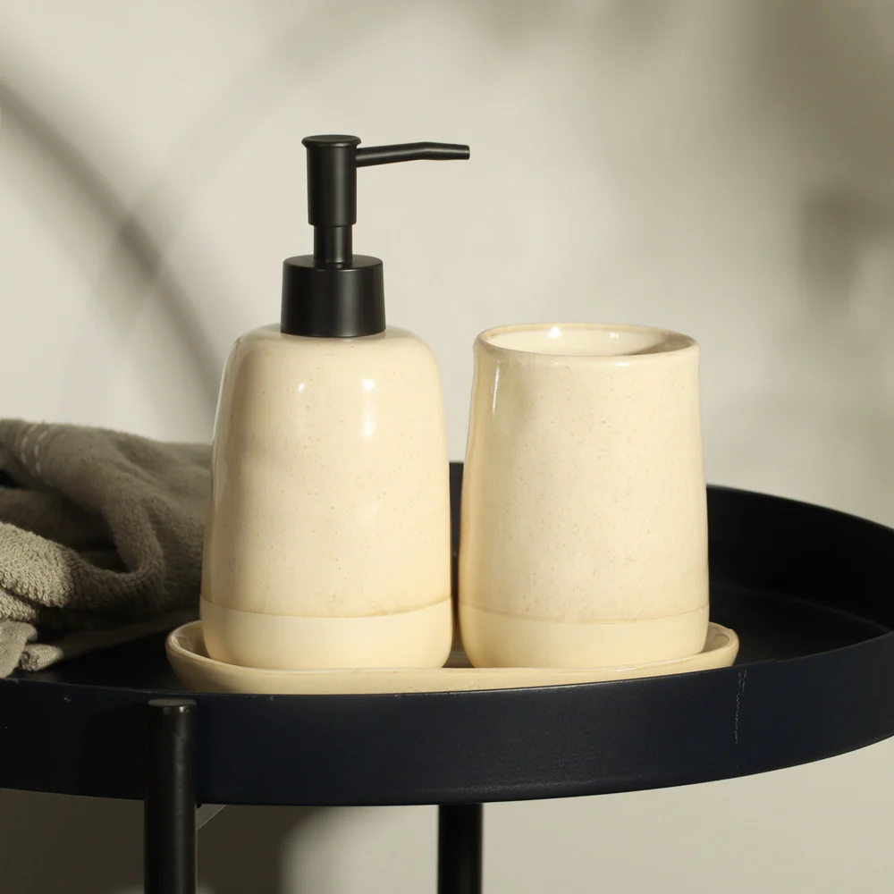 Theo 3-piece Bathroom Set - Sandy Beige - Image 5