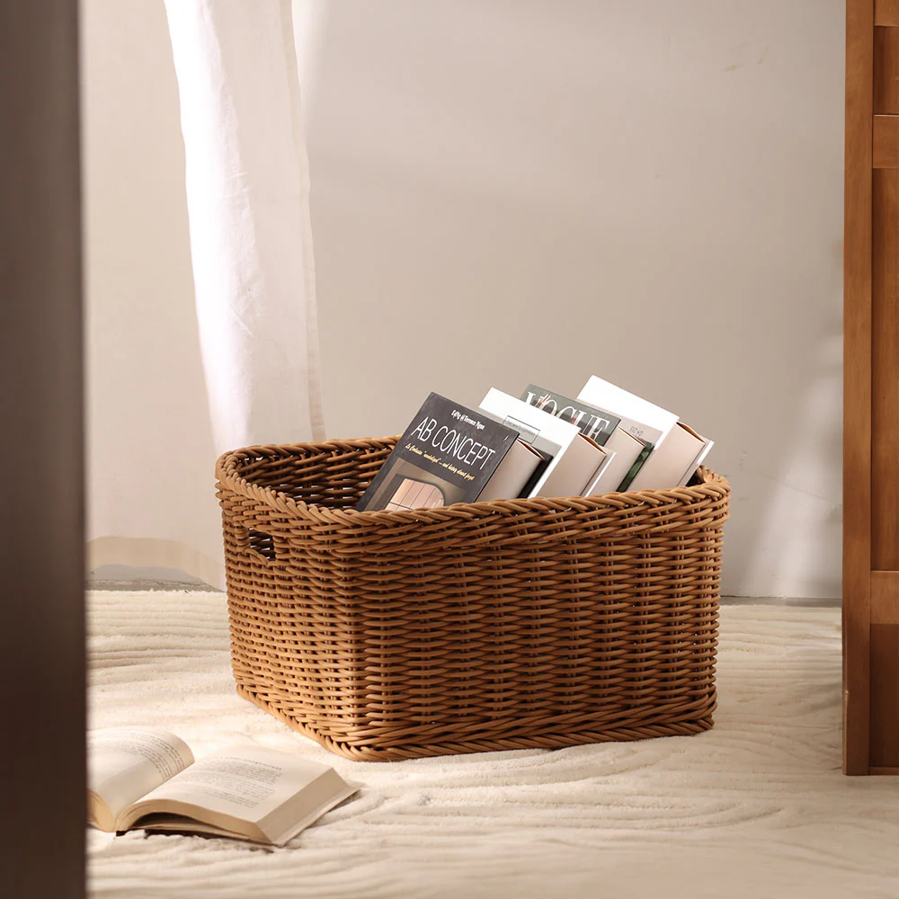 Theo Rectangular Storage Basket - Khaki - Image 4