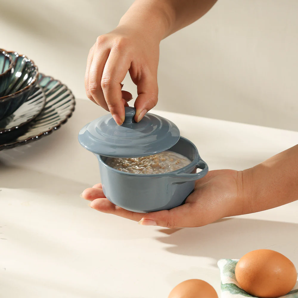 Therma Ceramic Serving Pot Mini - Slate Blue - Image 2