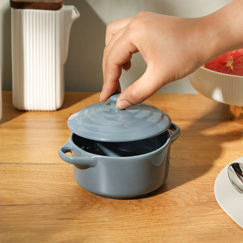 Therma Ceramic Serving Pot Mini - Slate Blue - Image 4
