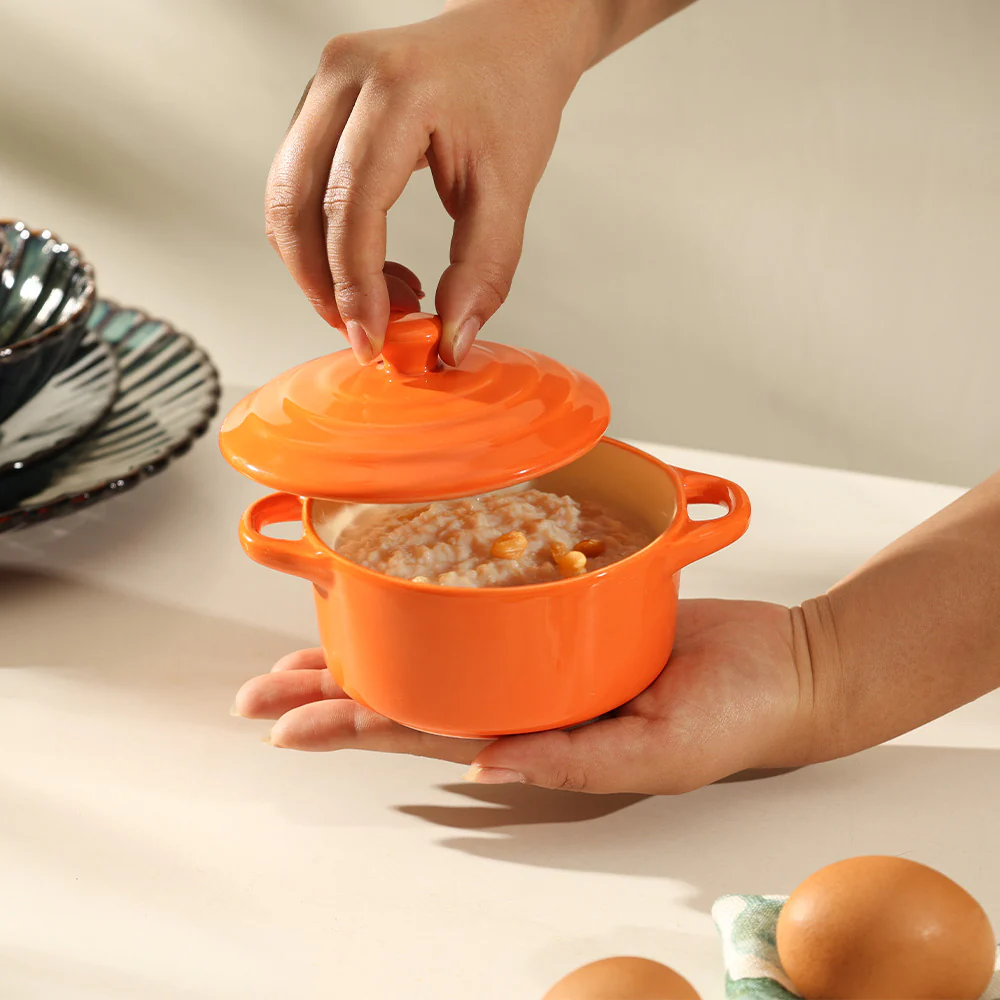 Therma Ceramic Serving Pot Small - Orange - Image 4