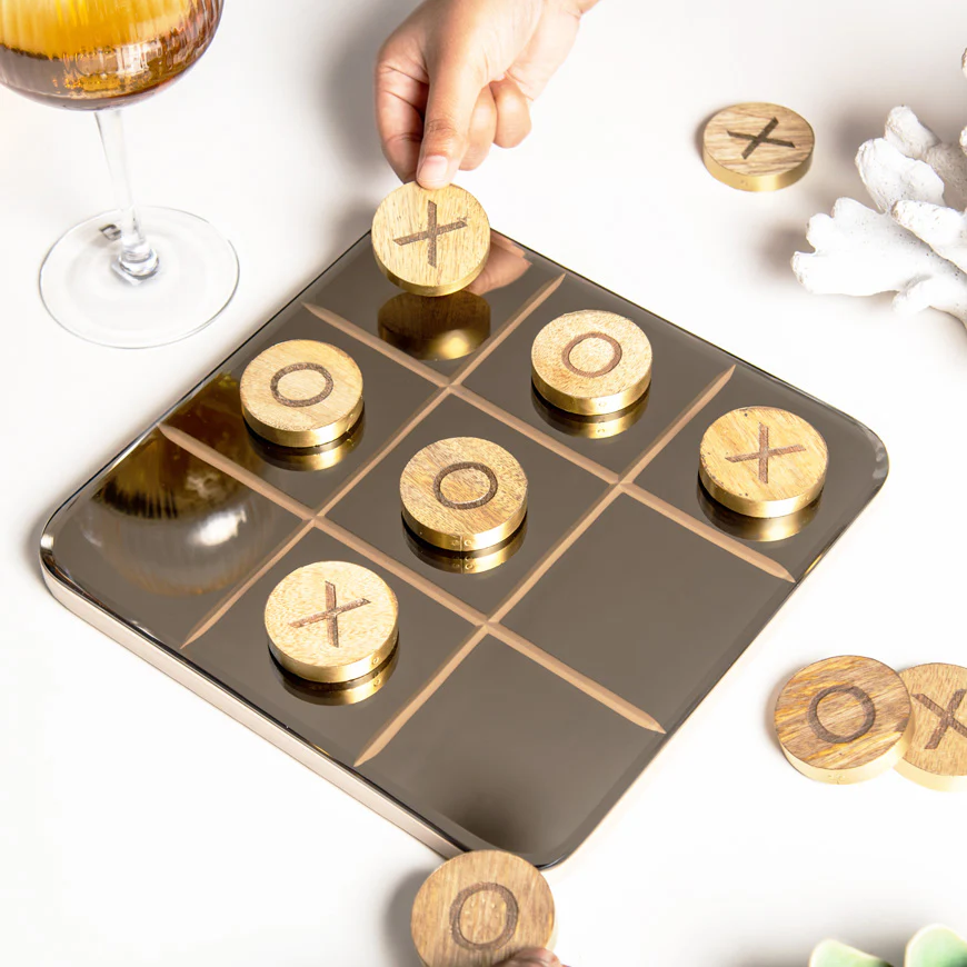 Tic-Tac-Toe Glass Tabletop Game - Image 2