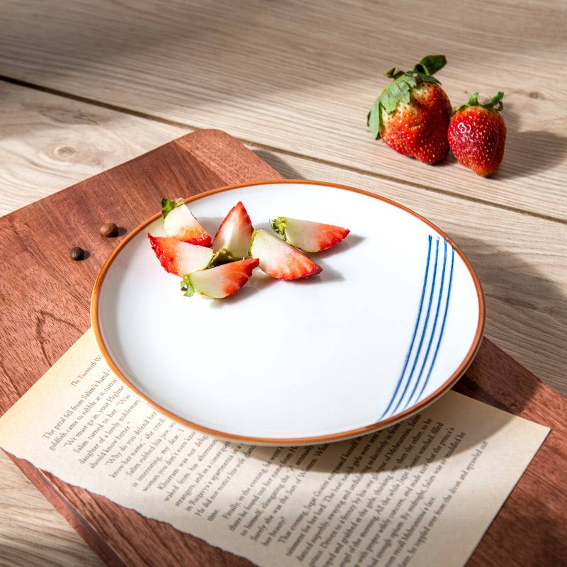 Tide Quarter Plate - White & Blue