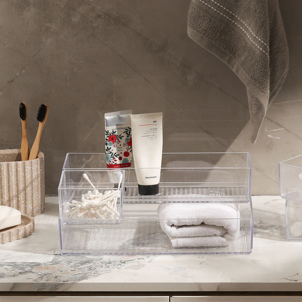 Tidy Drawer Organisers, Set of 5 - Clear - Image 2