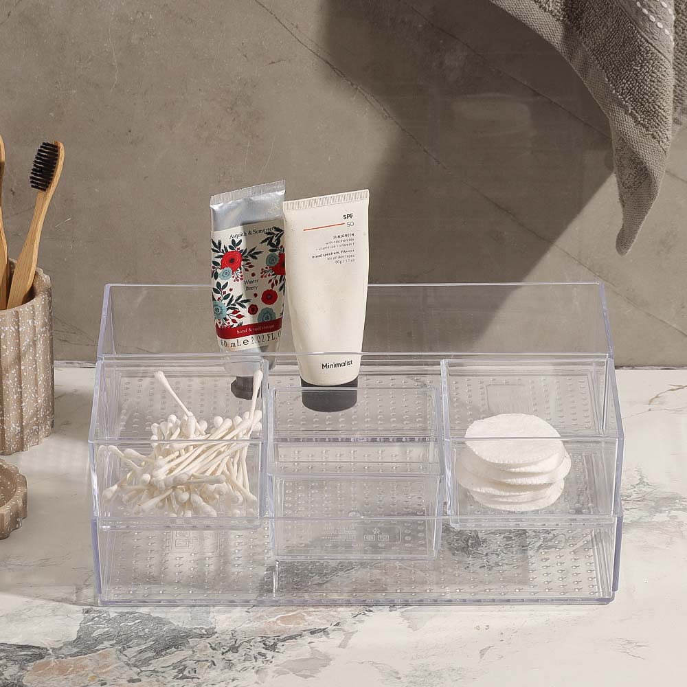 Tidy Drawer Organisers, Set of 5 - Clear - Image 3