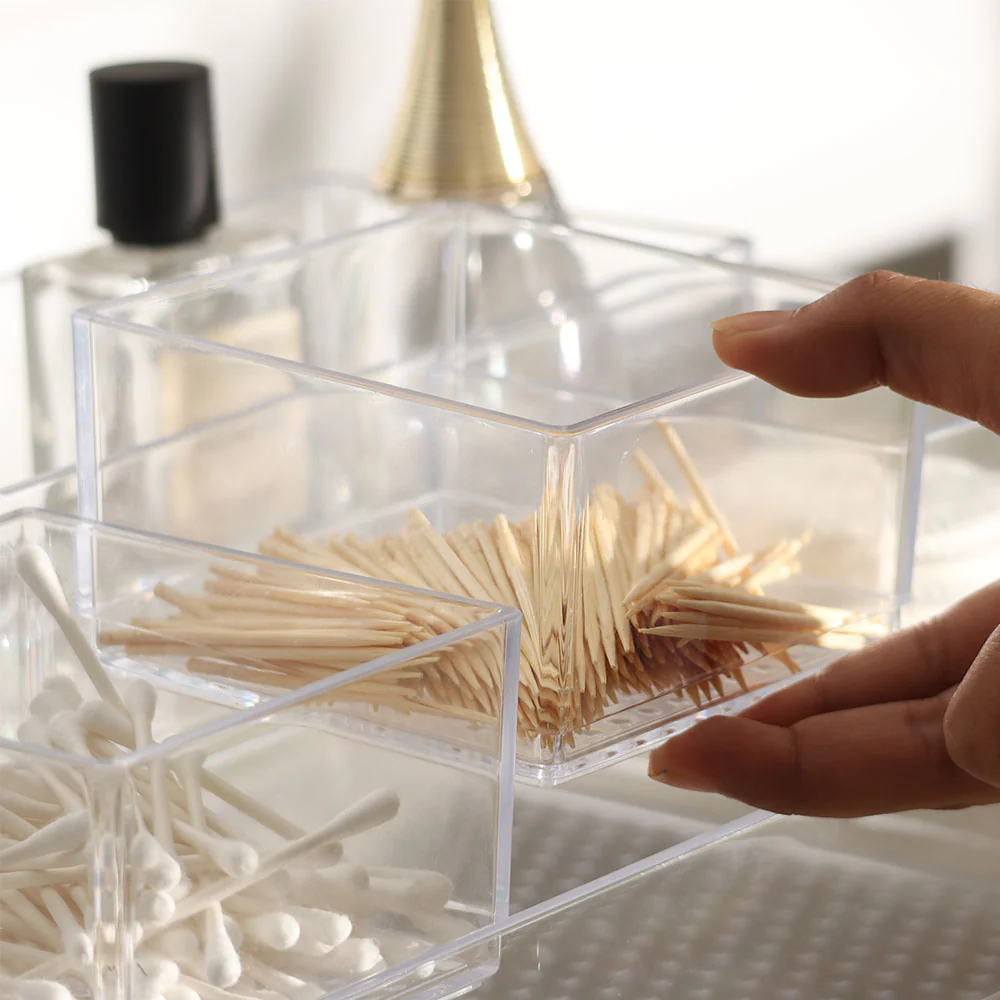 Tidy Drawer Organisers, Set of 5 - Clear - Image 4