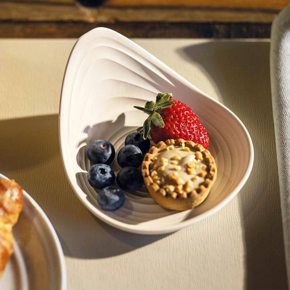 Tierra Small Snack Dishes, Set of 2 - Milk White - Image 4