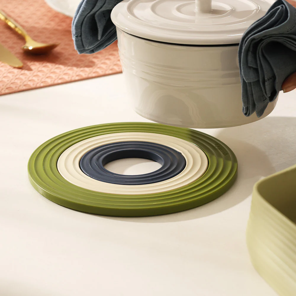 Tierra 3-in-1 Ring Trivets - Avocado Green