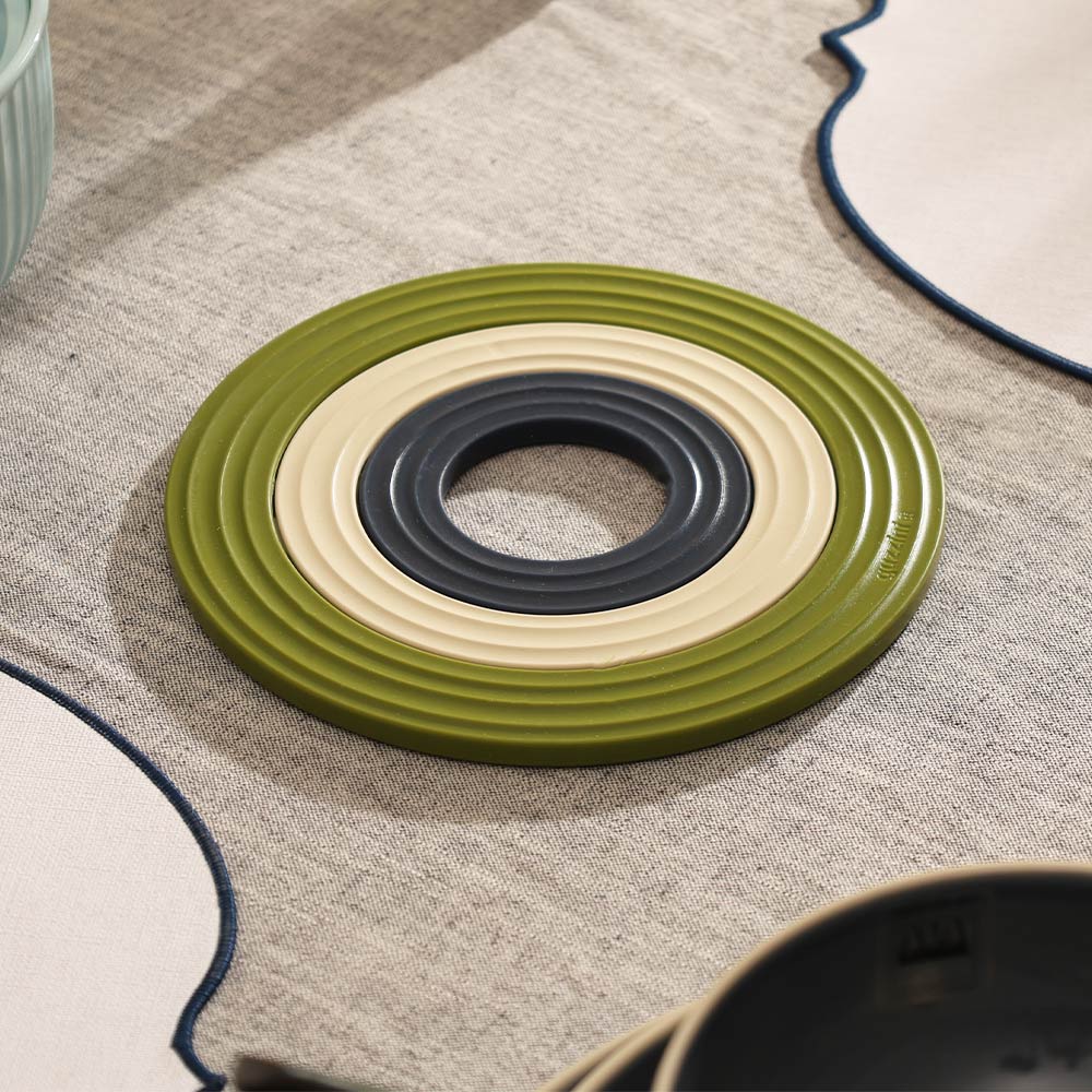 Tierra 3-in-1 Ring Trivets - Avocado Green - Image 3