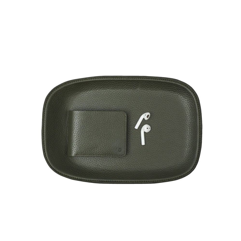 Tokyo Leather Tray Large - Olive - Image 3