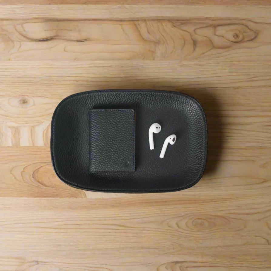 Tokyo Leather Tray Medium - Black - Image 4