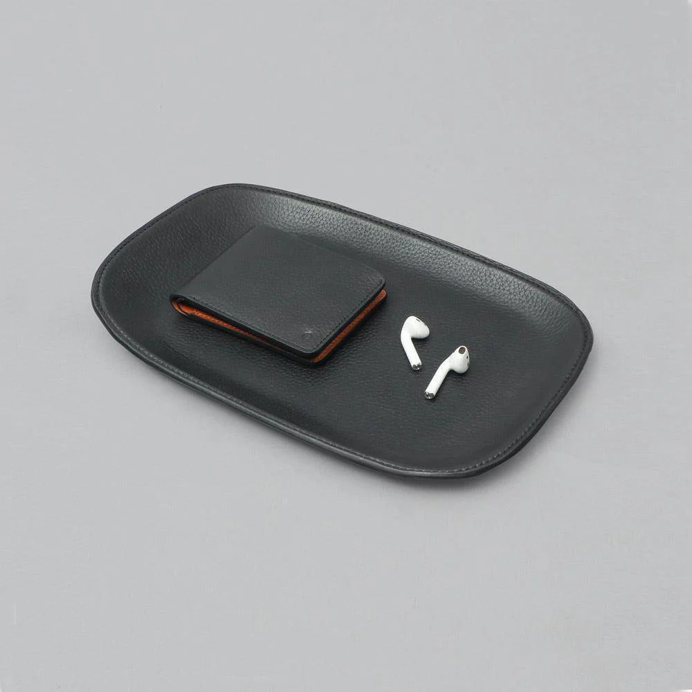 Tokyo Leather Tray Medium - Black - Image 6