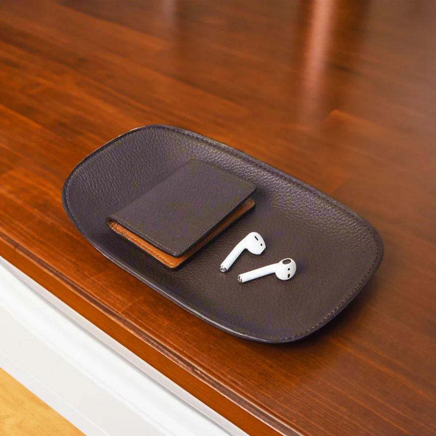 Tokyo Leather Tray Medium - Brown - Image 5