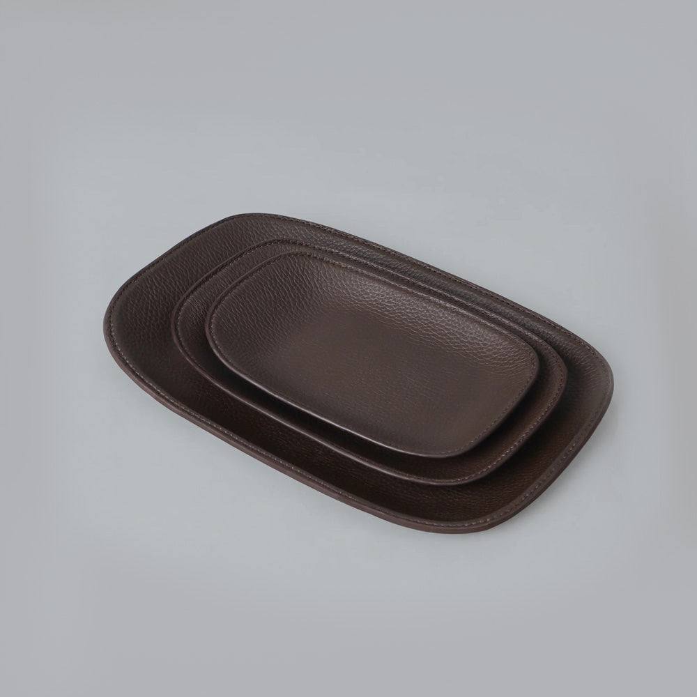 Tokyo Leather Tray Medium - Brown - Image 6