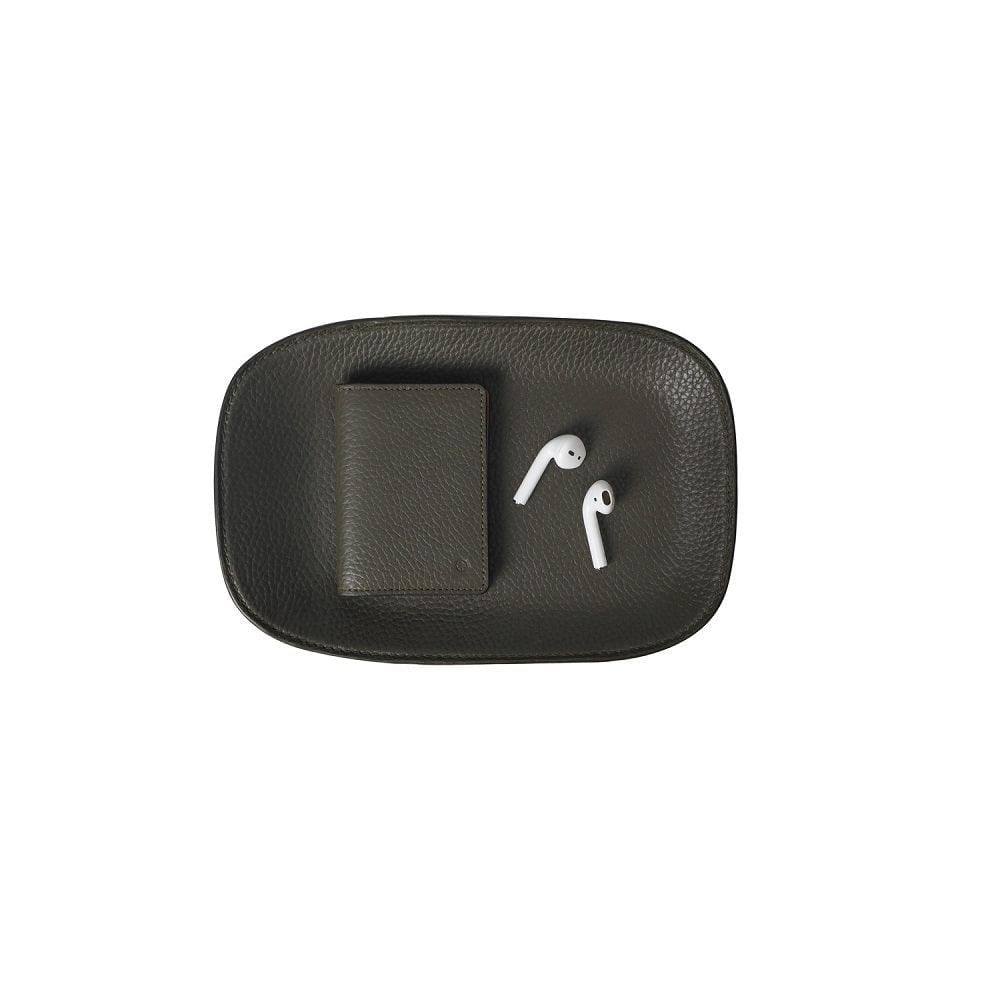 Tokyo Leather Tray Medium - Olive - Image 2