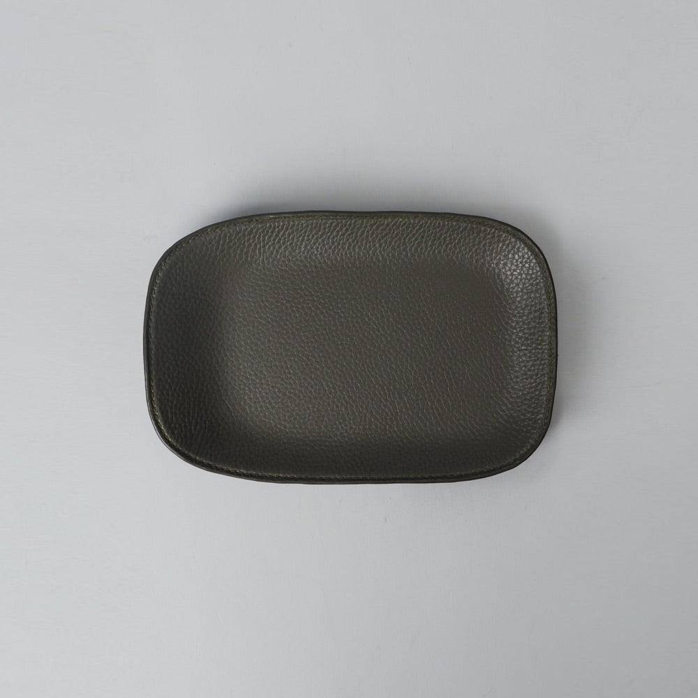 Tokyo Leather Tray Medium - Olive - Image 5