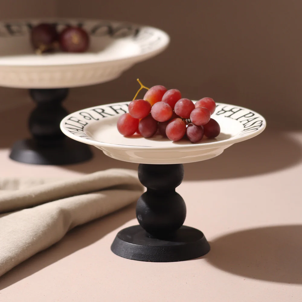 Tosca Elevated Serving Plate Small - Cream