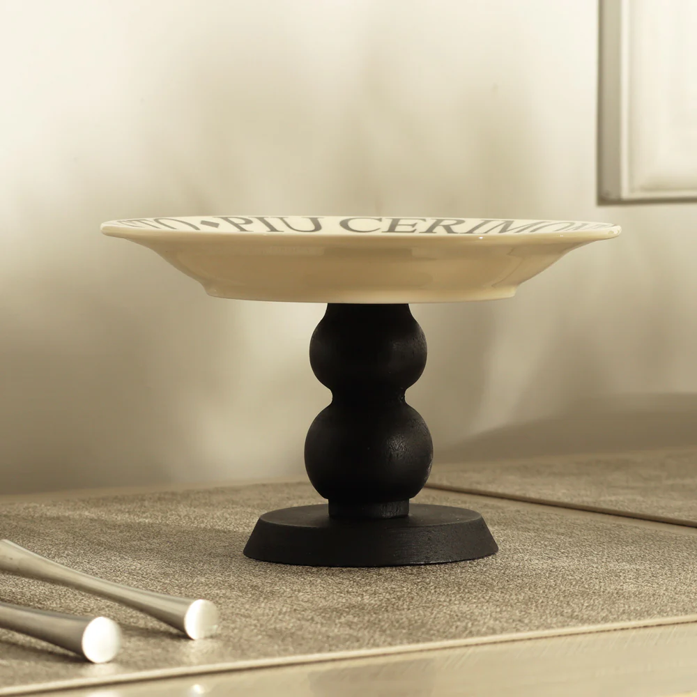Tosca Elevated Serving Plate Small - Cream - Image 3