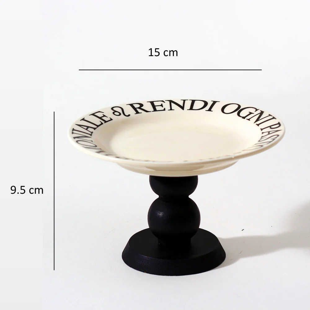 Tosca Elevated Serving Plate Small - Cream - Image 4