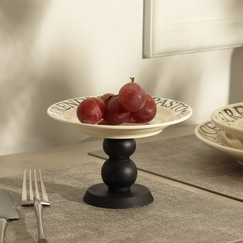 Tosca Elevated Serving Plate Small - Cream - Image 5