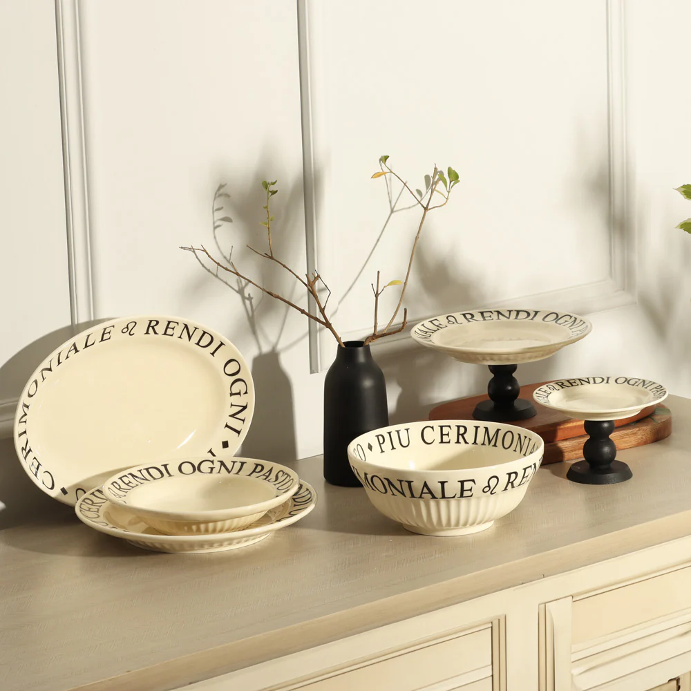 Tosca Elevated Serving Plate Small - Cream - Image 9