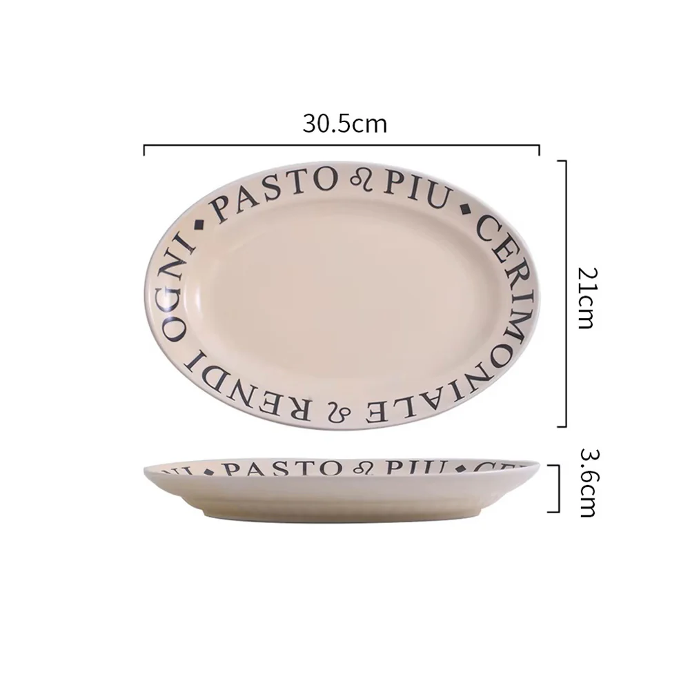 Tosca Oval Platter - Cream - Image 5