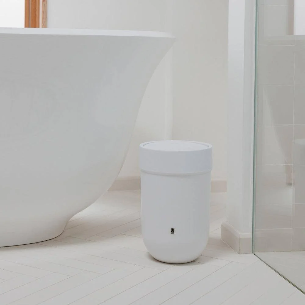 Touch Wastecan with Lid 6L - White - Image 4
