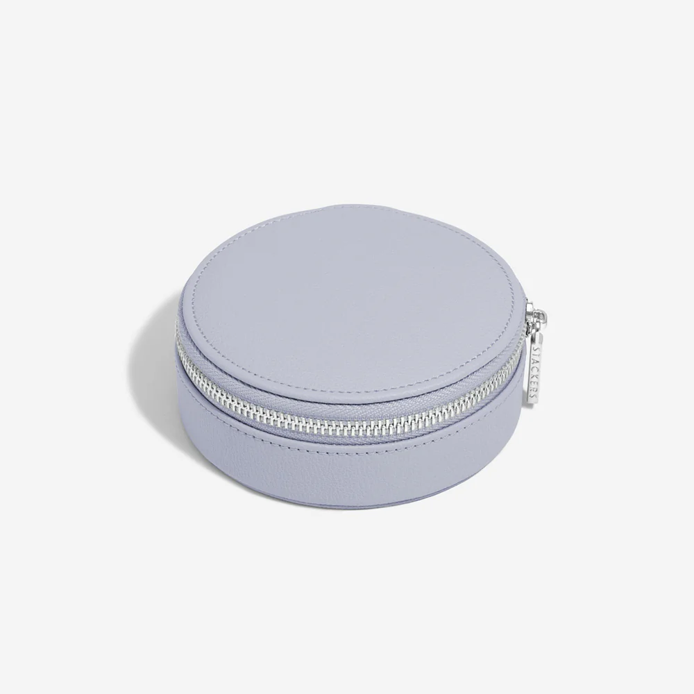 Travel Jewellery Box Round - Lavender - Image 2