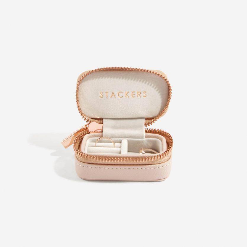 Travel Jewellery Pouch Duo - Blush Pink - Image 5