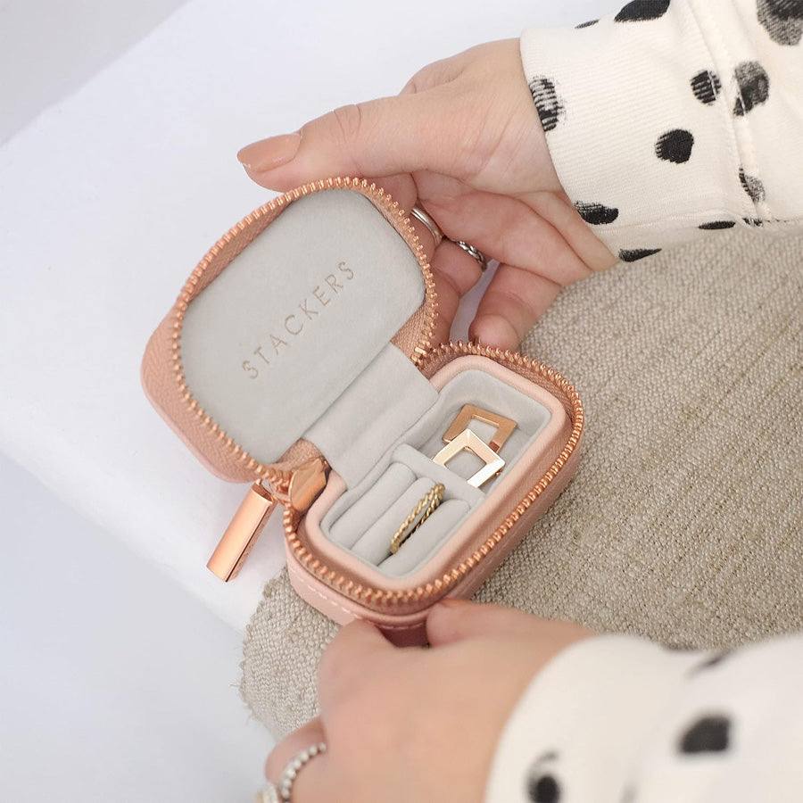 Travel Jewellery Pouch Duo - Blush Pink - Image 6