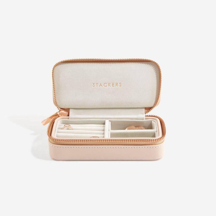 Travel Jewellery Pouch Medium - Blush Pink - Image 3