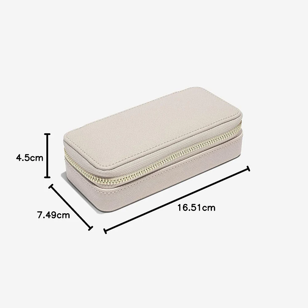 Travel Jewellery Pouch Medium - Linen & Oatmeal - Image 5