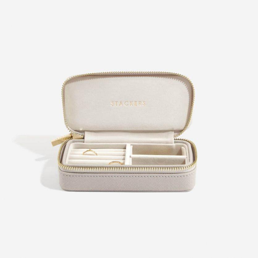 Travel Jewellery Pouch Medium - Taupe - Image 2