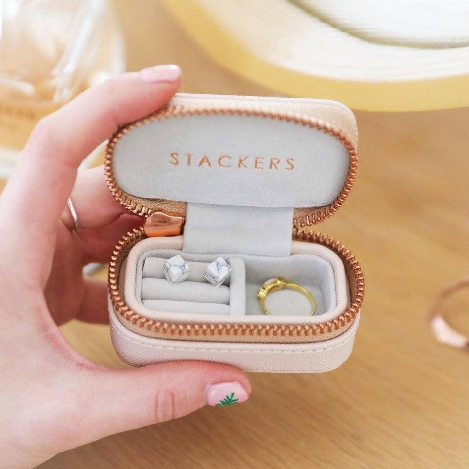 Travel Jewellery Pouch Small - Blush Pink - Image 3