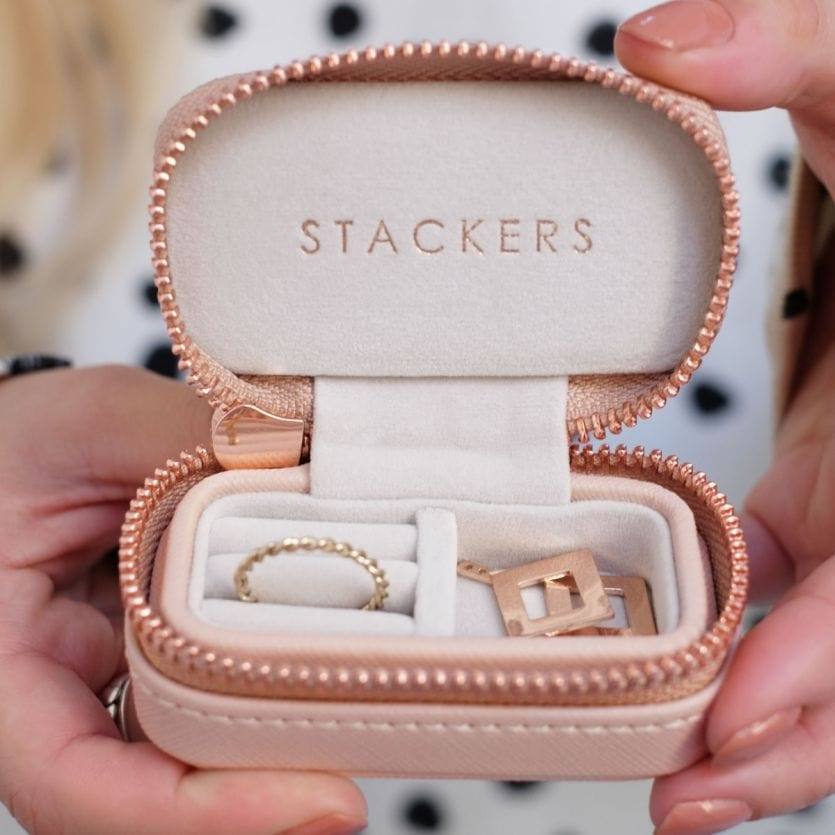 Travel Jewellery Pouch Small - Blush Pink - Image 4