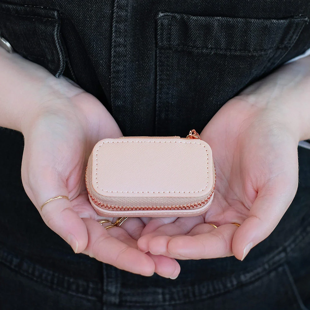 Travel Jewellery Pouch Small - Blush Pink - Image 7