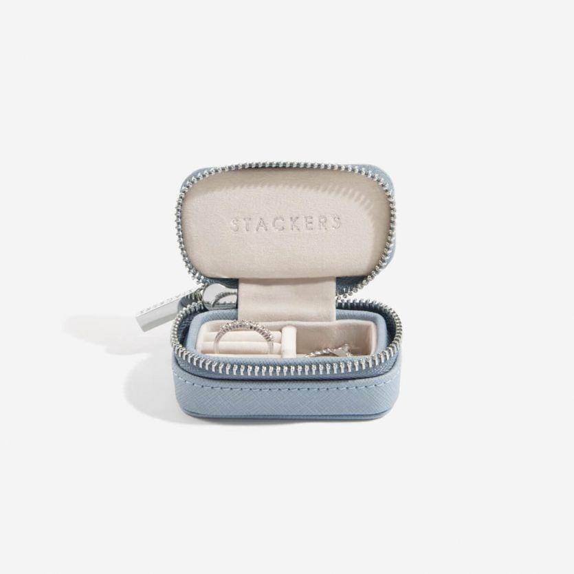 Travel Jewellery Pouch Small - Dusky Blue - Image 2