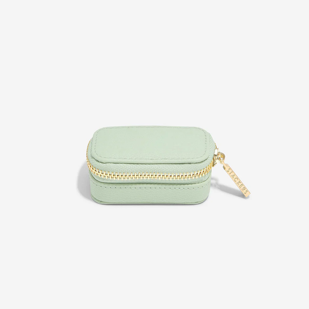Travel Jewellery Pouch Small - Sage Green - Image 2