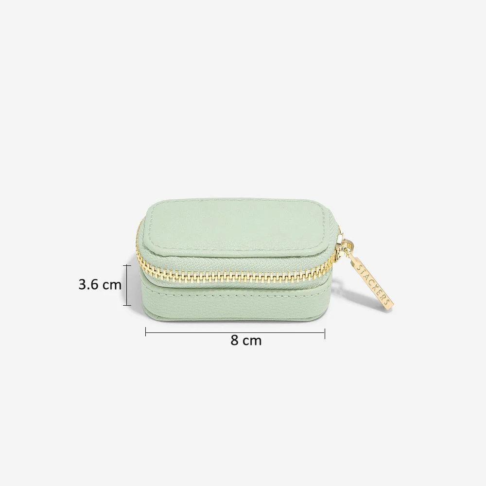 Travel Jewellery Pouch Small - Sage Green - Image 4