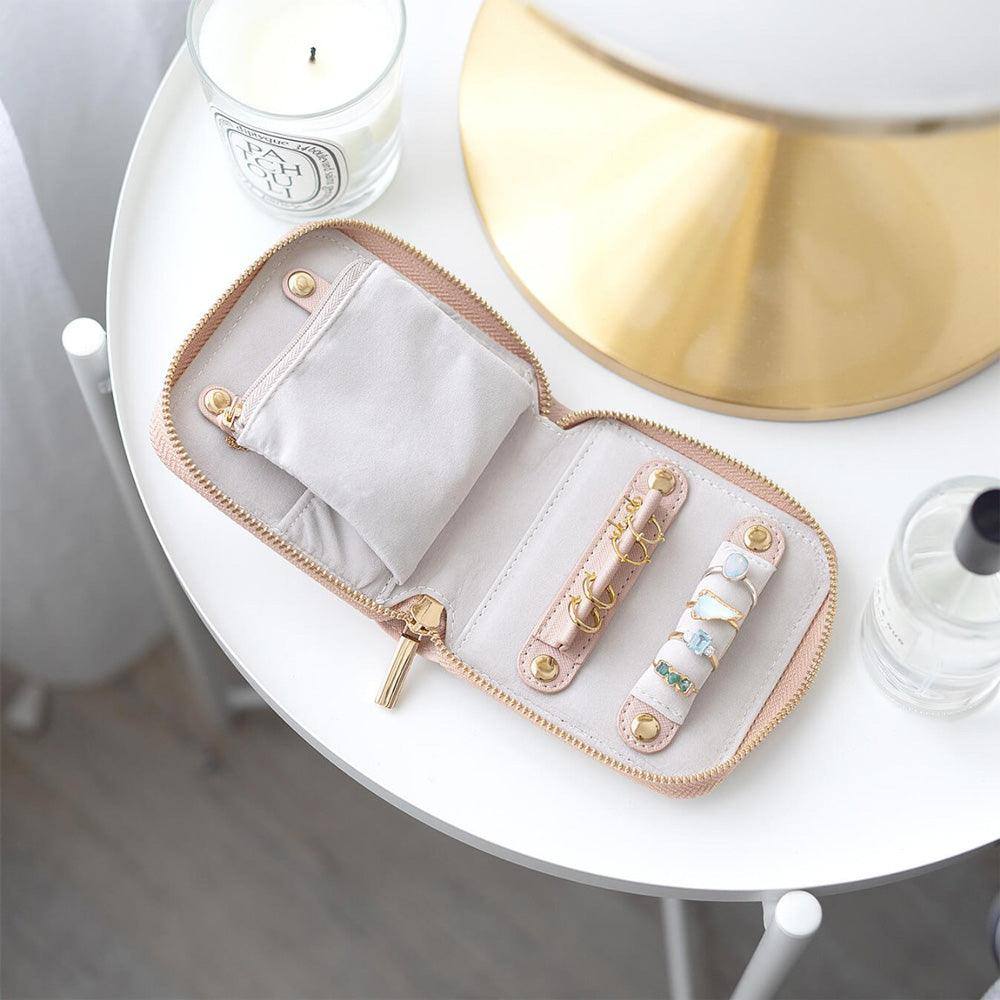 Travel Jewellery Roll Small - Blush Pink