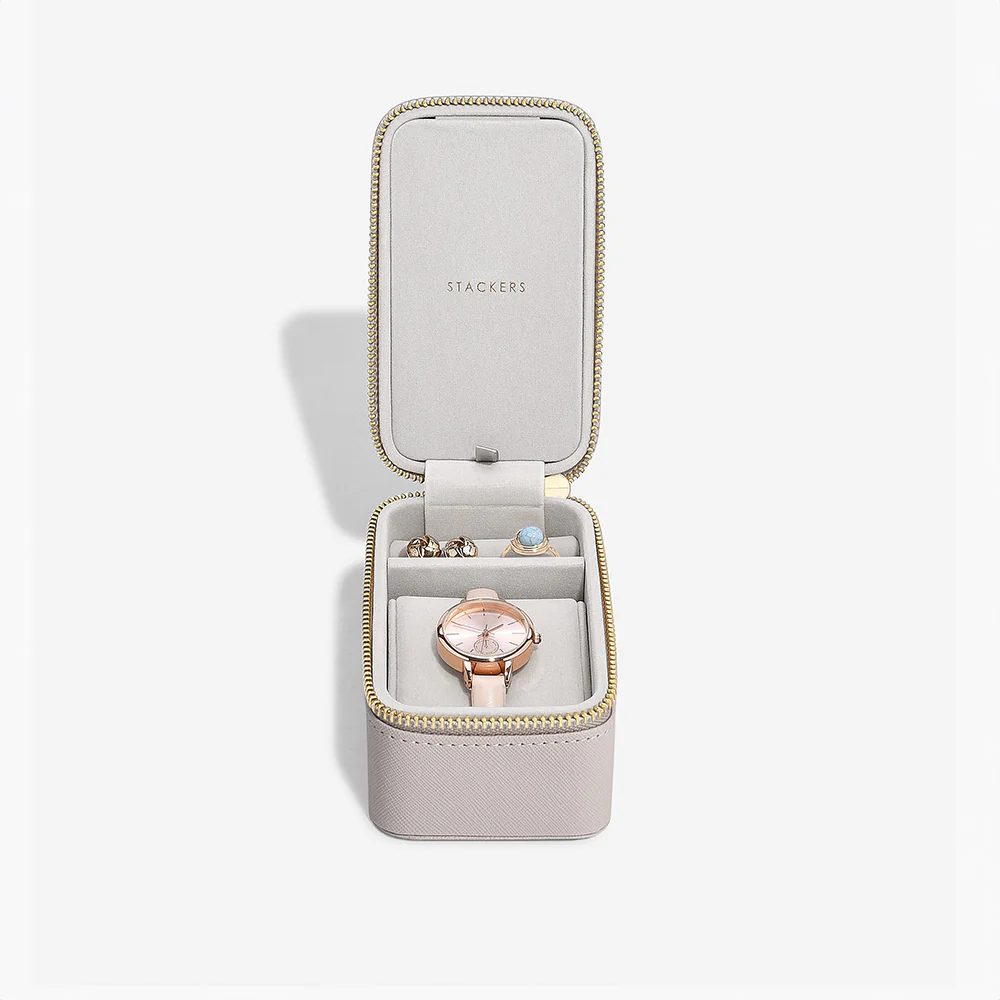 Travel Jewellery & Watch Pouch - Taupe - Image 2