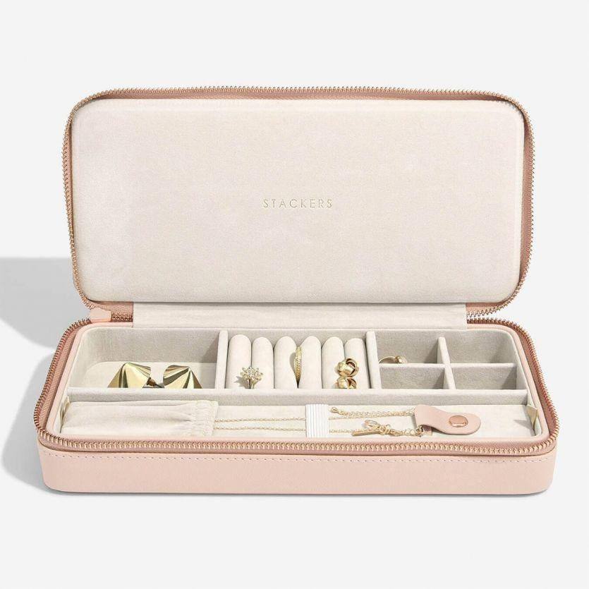 Travel Necklace Pouch, Long - Blush Pink - Image 4
