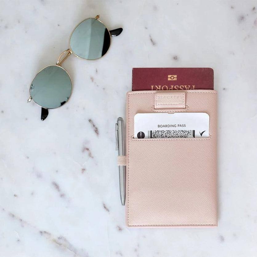 Travel Passport Sleeve - Blush Pink