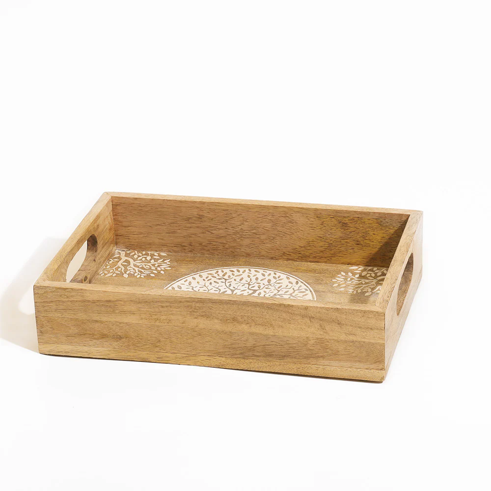 Tree Wooden Serving Tray Medium - Aspen White - Image 3