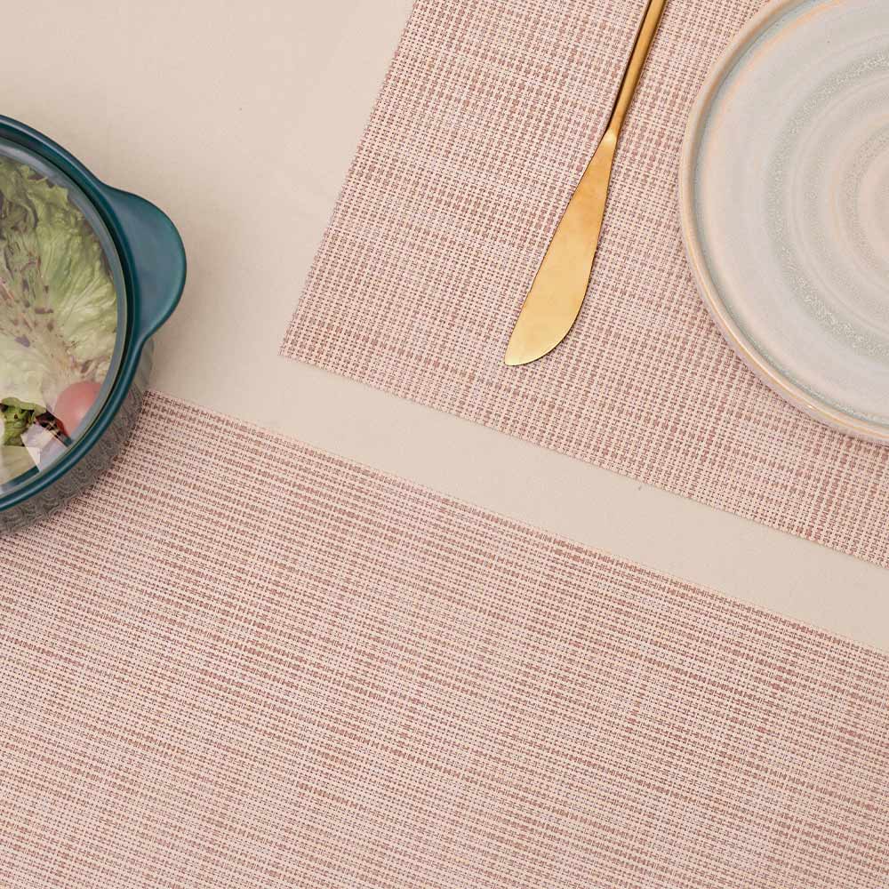 Trellis Mesh Rectangular Placemats, Set of 4 - Beige - Image 6
